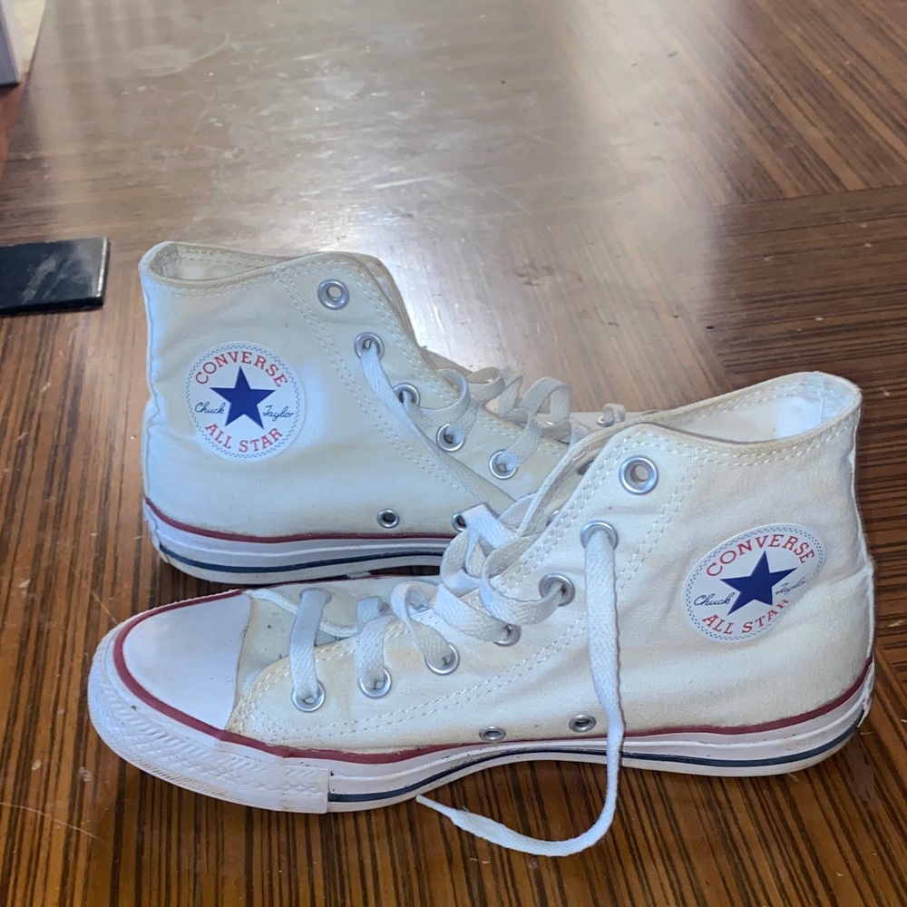 Converse White High-Top Sneakers